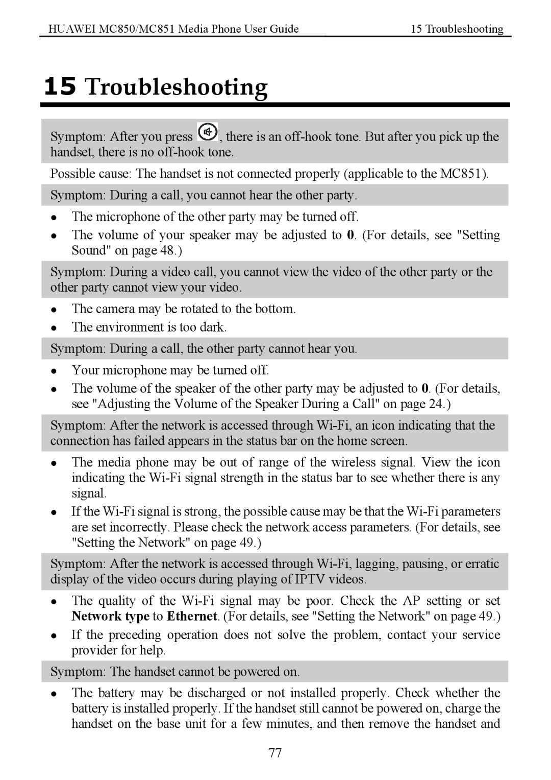 Huawei MC850 manual Troubleshooting 