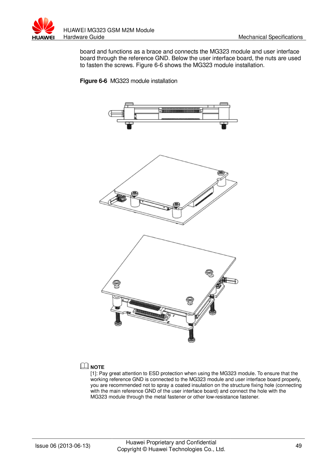 Huawei manual 6MG323 module installation 