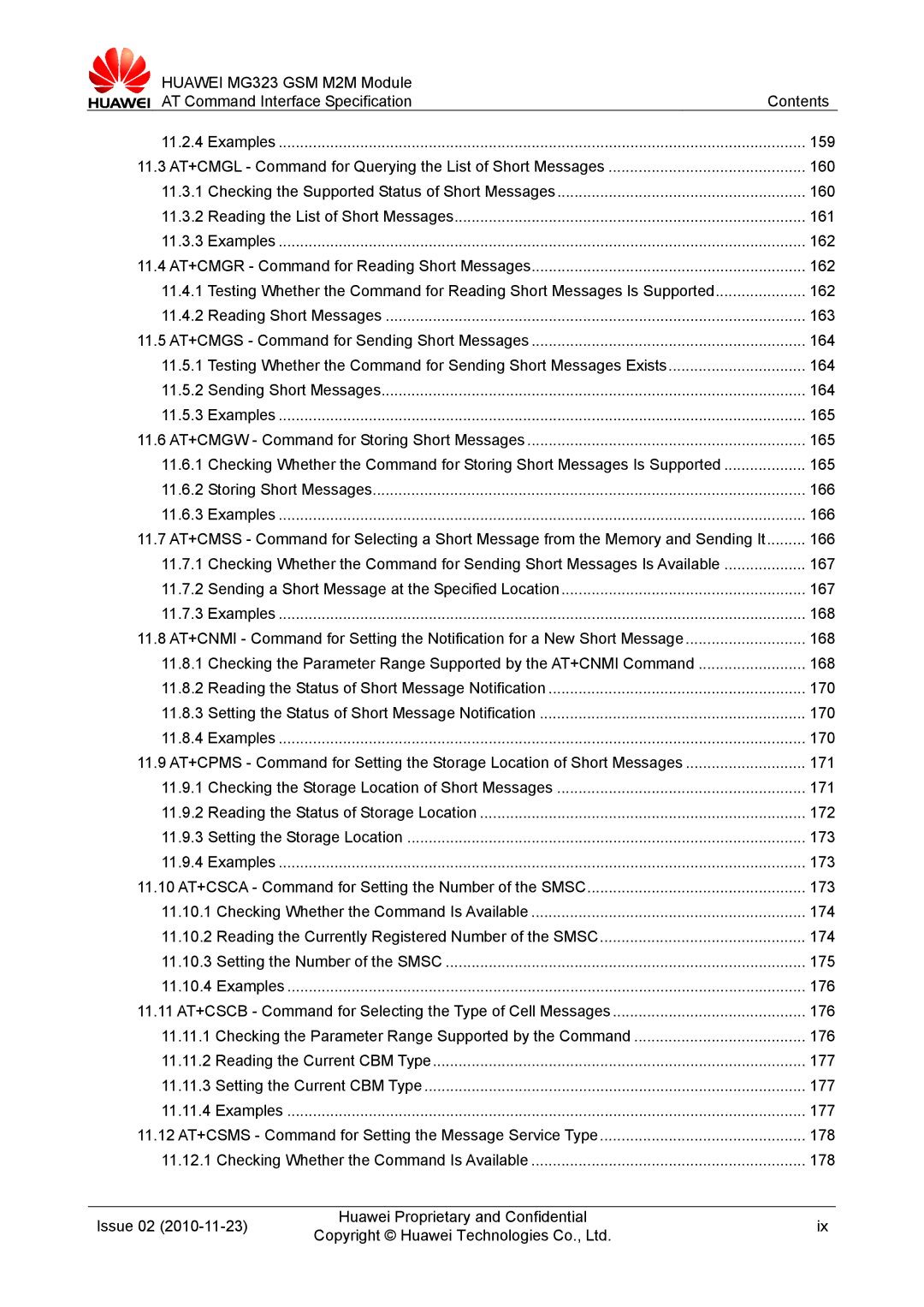 Huawei MG323 manual 160 