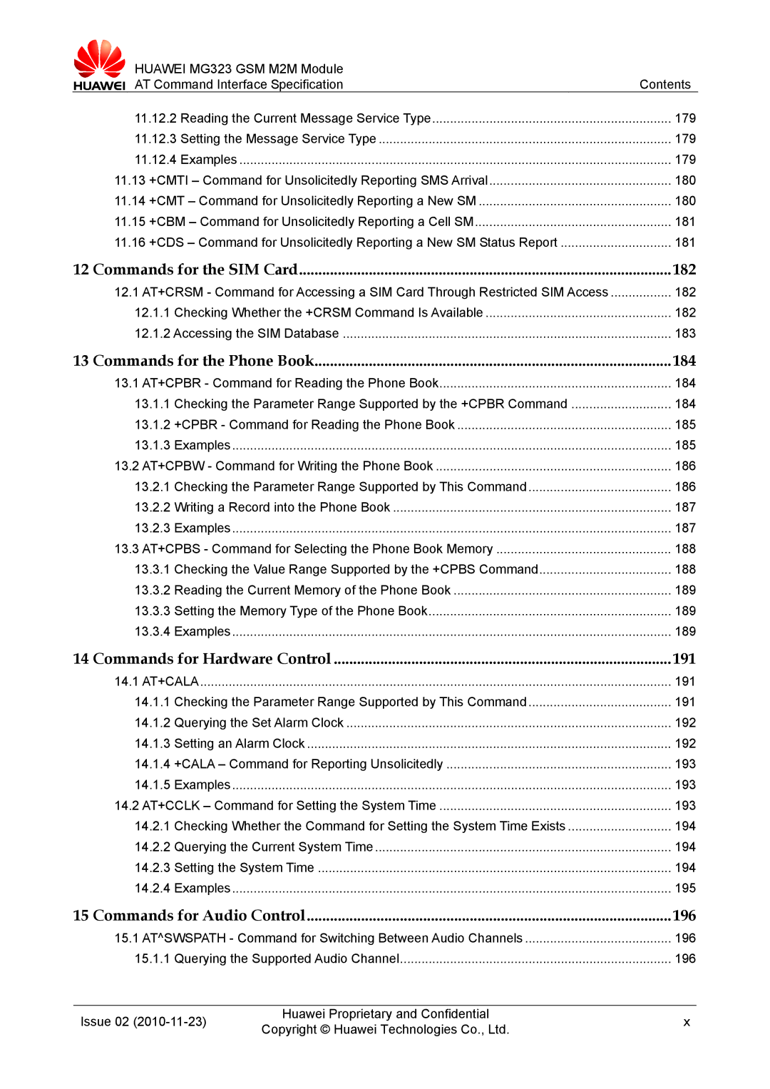 Huawei MG323 manual 182 