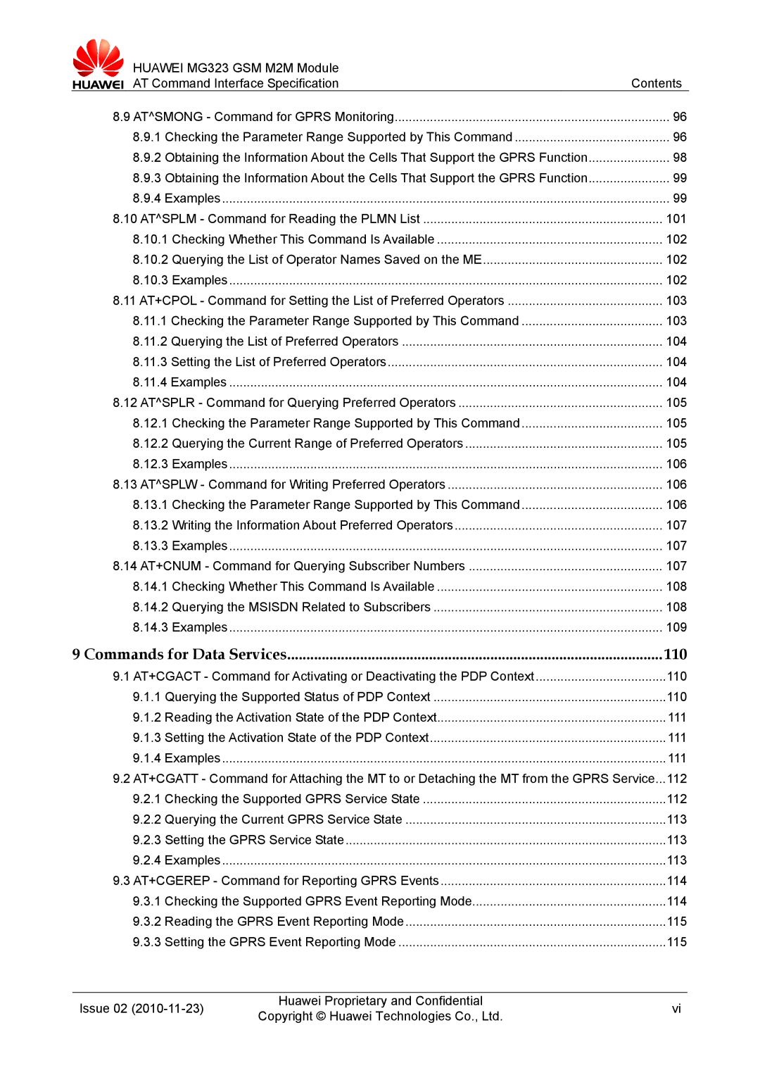 Huawei MG323 manual 110 