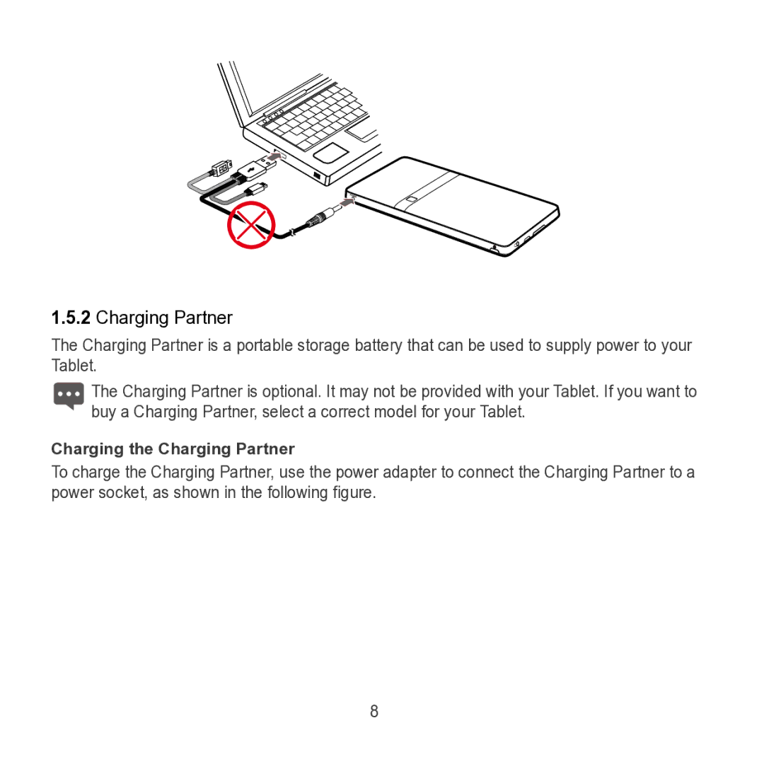 Huawei S7 SLIM manual Charging the Charging Partner 