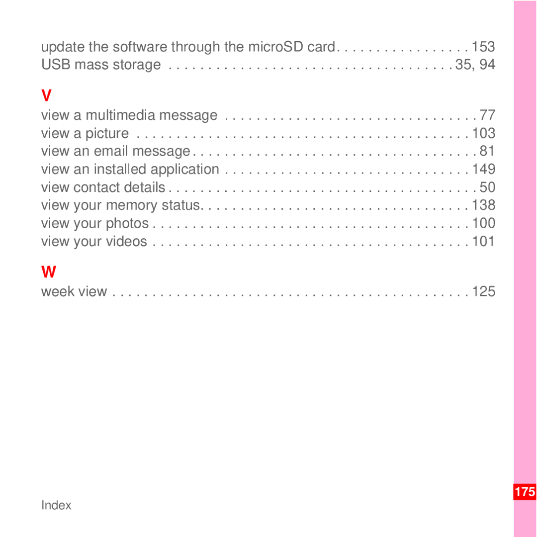 Huawei U8100 manual Week view 