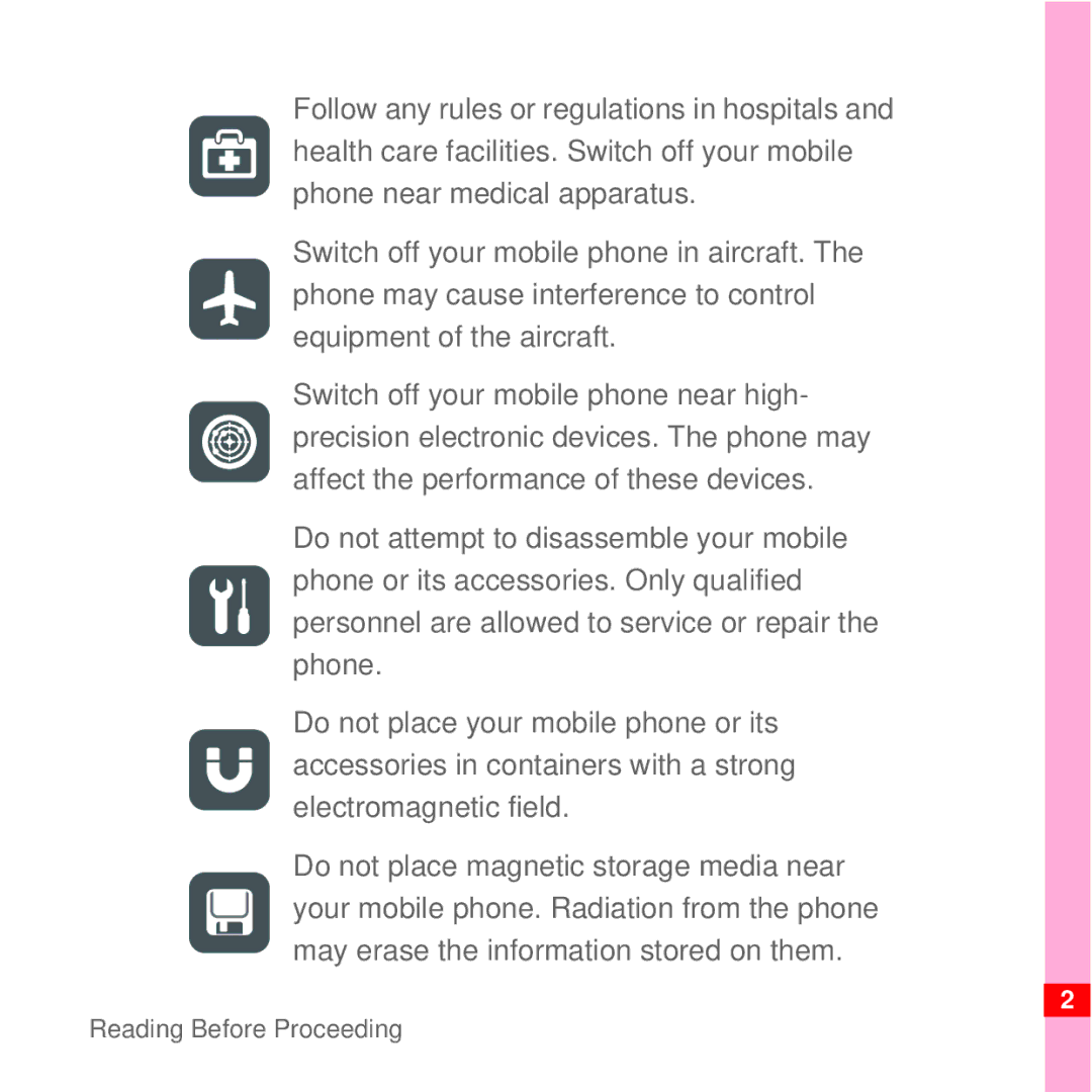 Huawei U8100 manual Reading Before Proceeding 