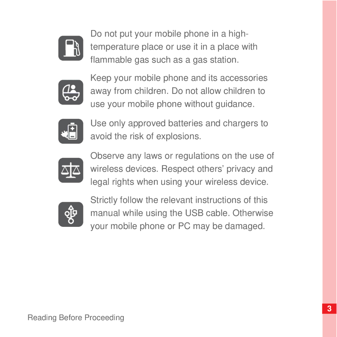 Huawei U8100 manual Reading Before Proceeding 