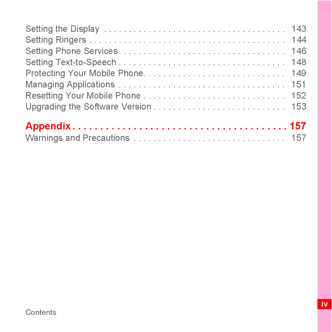 Huawei U8110 manual Appendix 