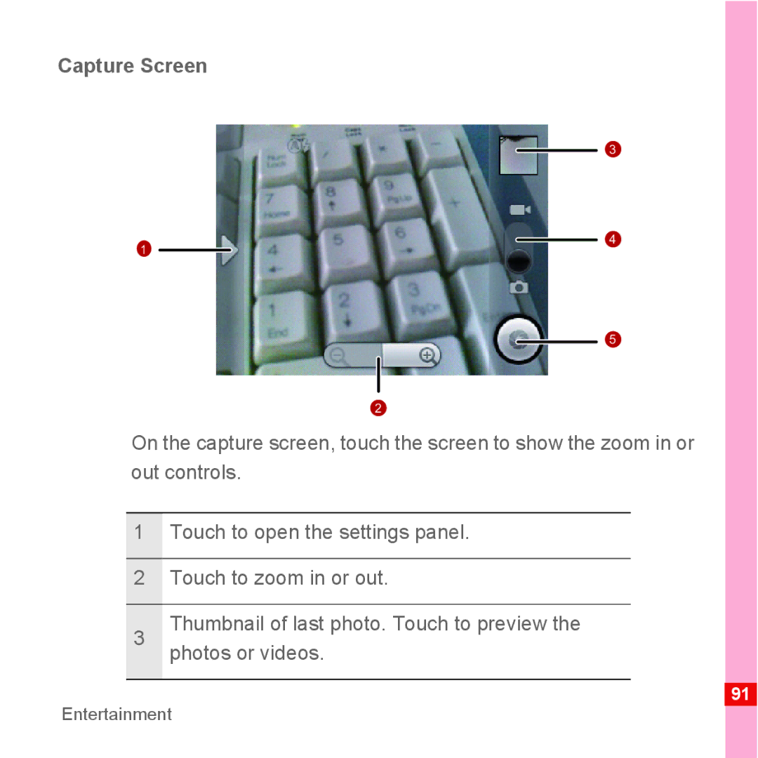 Huawei U8110 manual Capture Screen 