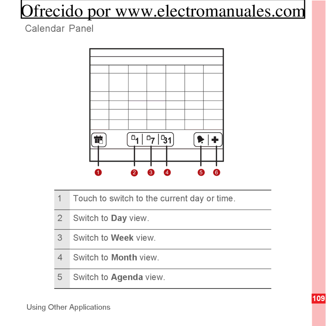 Huawei U8300 manual Calendar Panel 