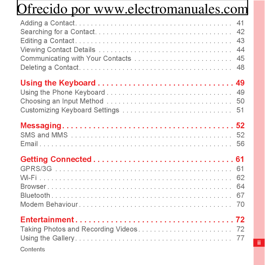 Huawei U8300 manual SMS and MMS Email, GPRS/3G Wi-Fi Browser Bluetooth Modem Behaviour 