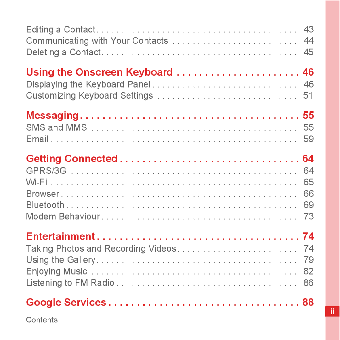 Huawei U8500 manual Displaying the Keyboard Panel Customizing Keyboard Settings, SMS and MMS Email 