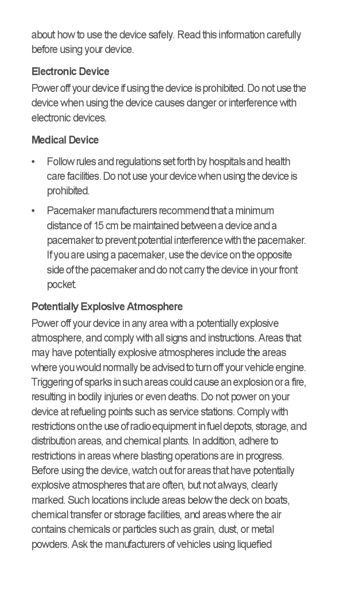 Huawei U8655-1 quick start Electronic Device, Medical Device, Potentially Explosive Atmosphere 