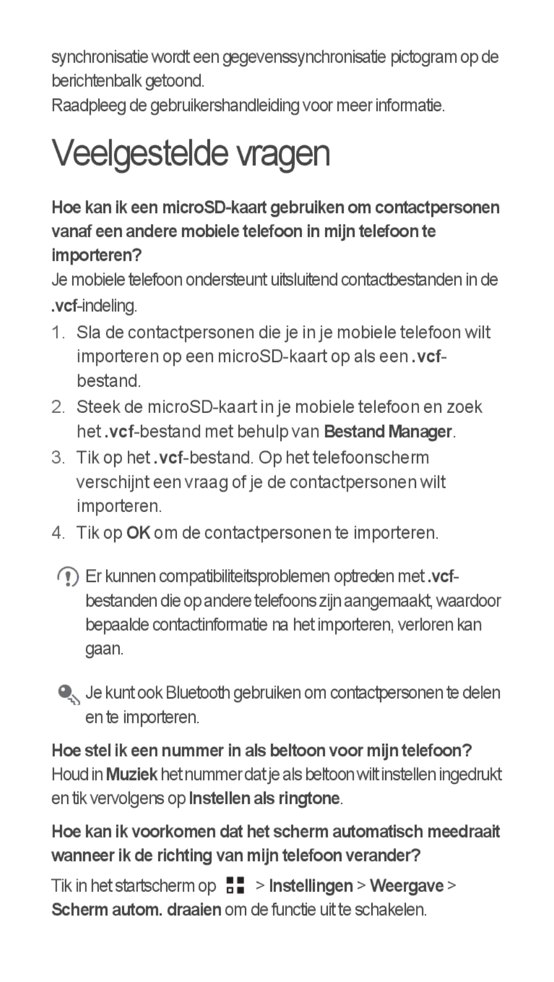 Huawei u8815 quick start Veelgestelde vragen 