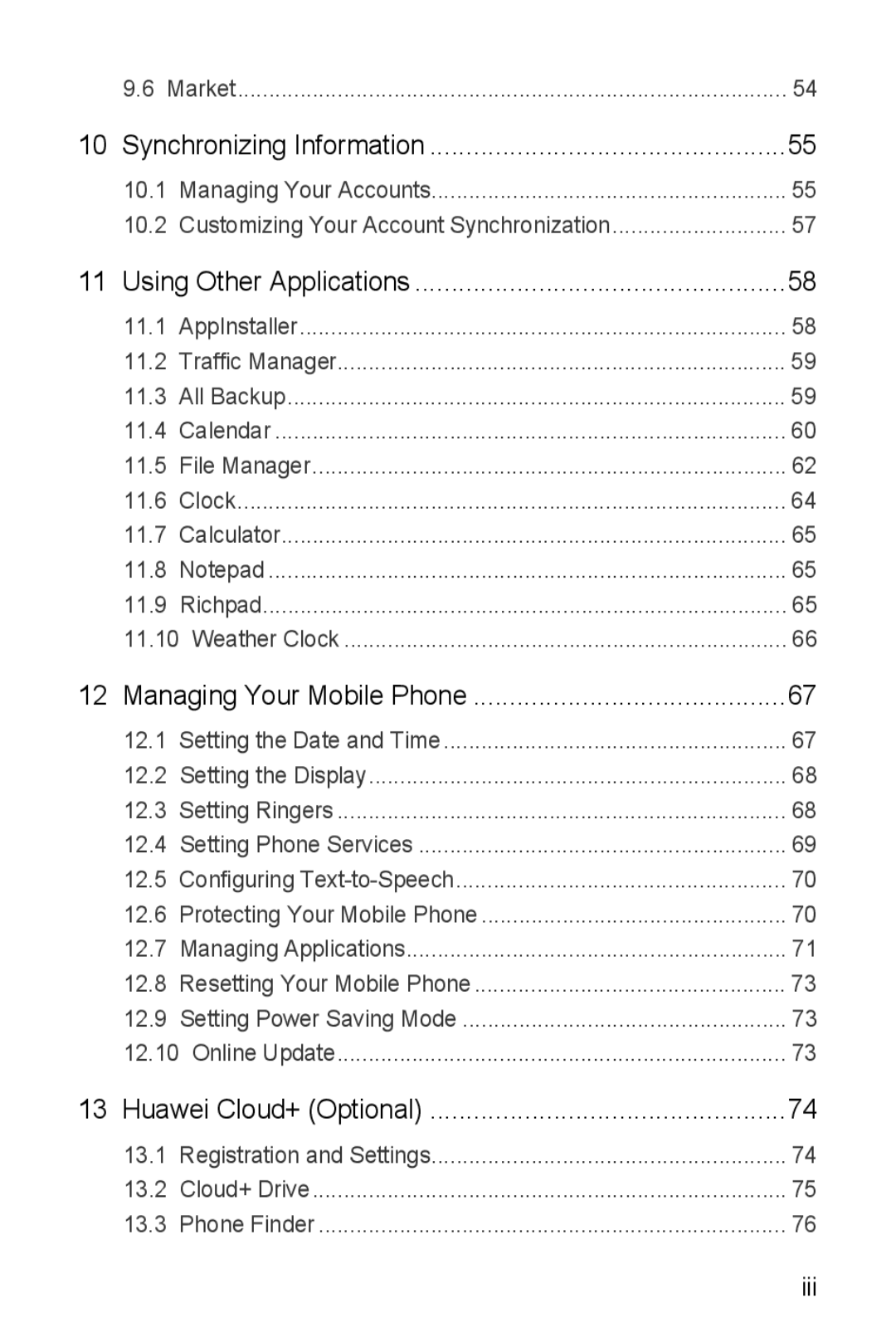 Huawei U8860 manual Iii 