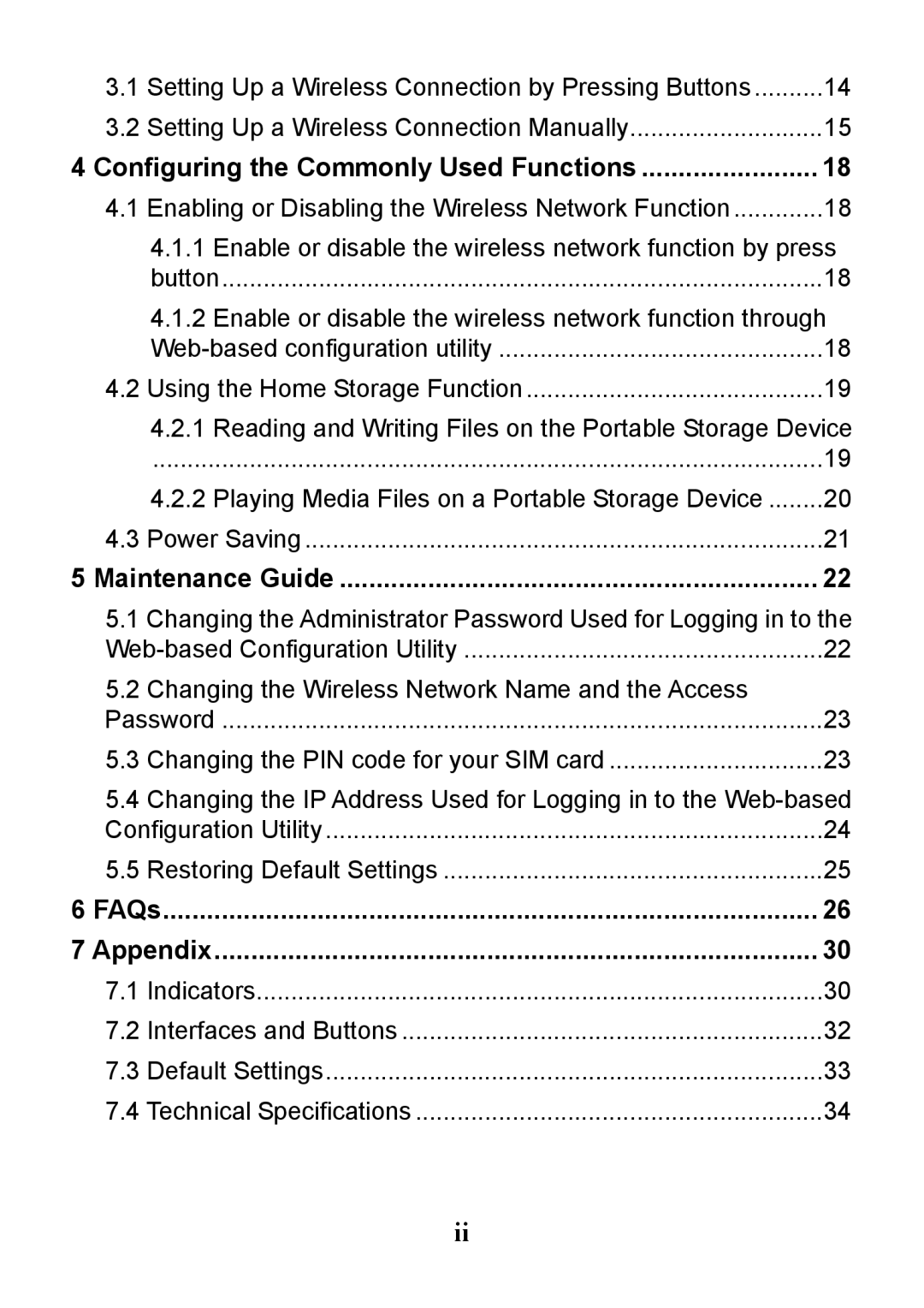 Huawei V100R001 manual Configuring the Commonly Used Functions, Maintenance Guide, FAQs Appendix 