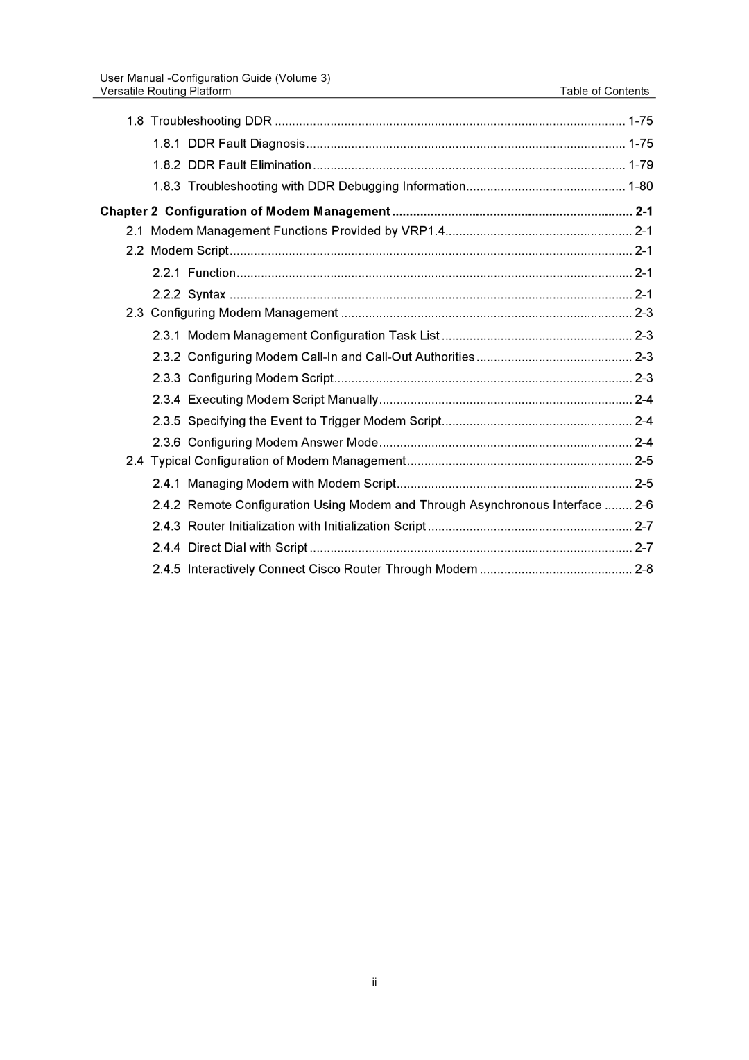 Huawei v200r001 user manual Configuration of Modem Management 