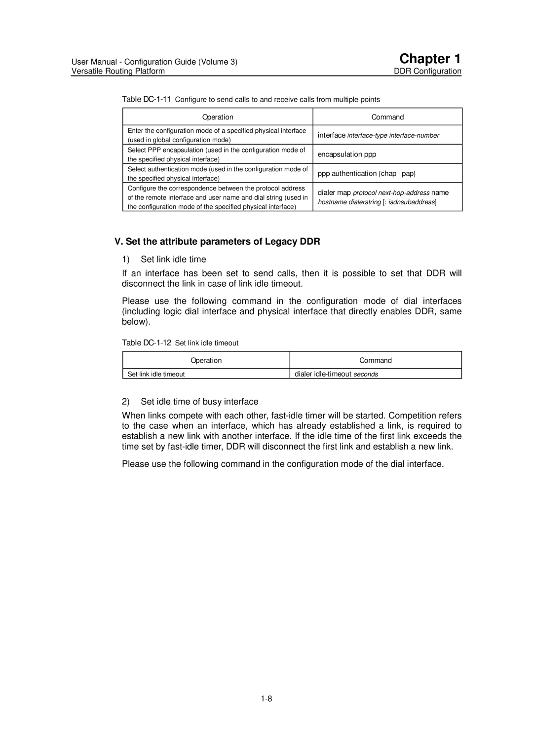 Huawei v200r001 user manual Set the attribute parameters of Legacy DDR 