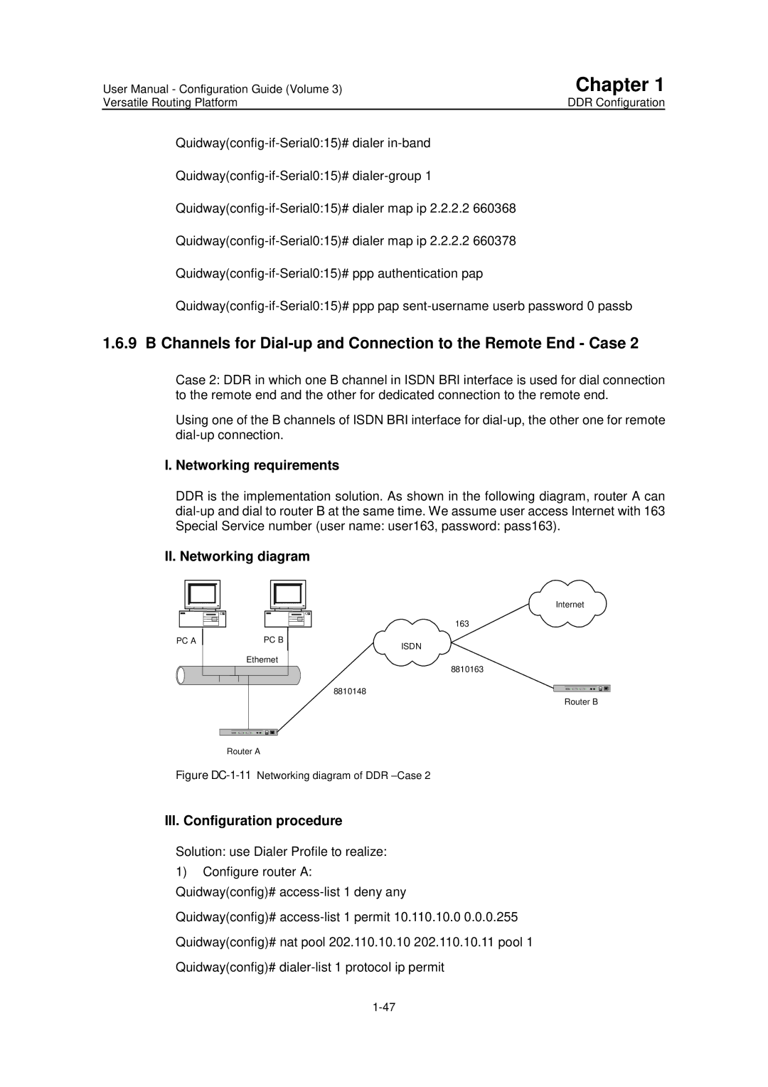 Huawei v200r001 Channels for Dial-up and Connection to the Remote End Case, Figure DC-1-11Networking diagram of DDR Case 