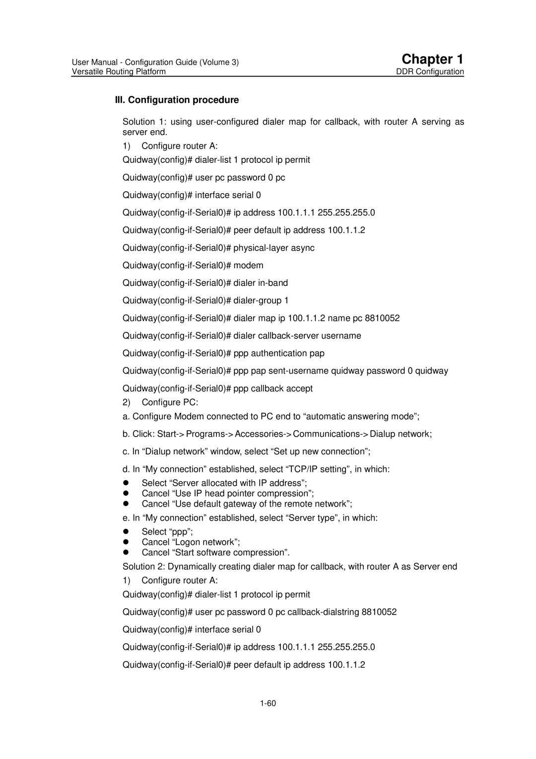 Huawei v200r001 user manual III. Configuration procedure 