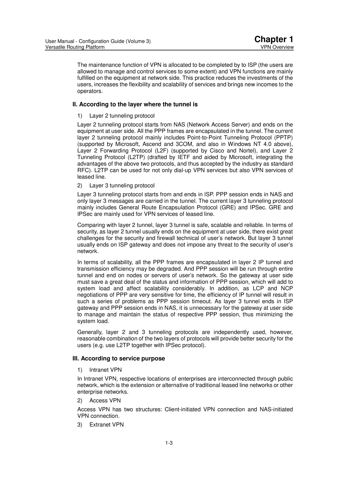 Huawei v200r001 user manual II. According to the layer where the tunnel is, III. According to service purpose 