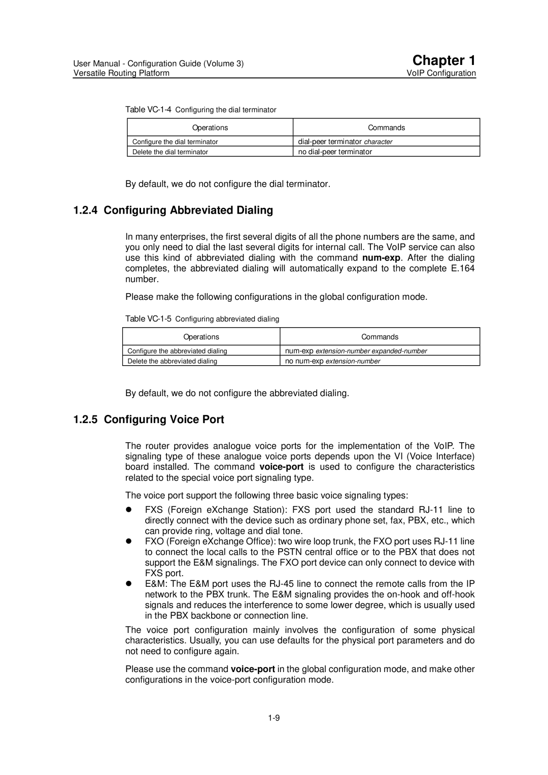 Huawei v200r001 user manual Configuring Abbreviated Dialing, Configuring Voice Port 