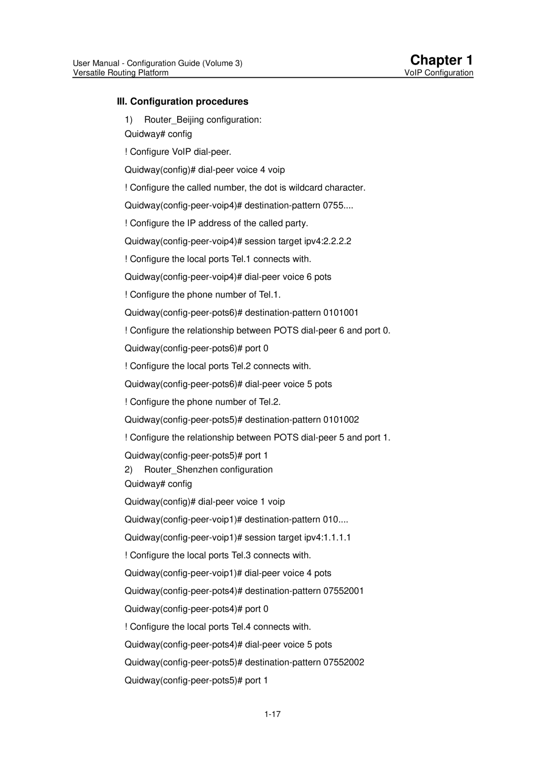 Huawei v200r001 user manual III. Configuration procedures 