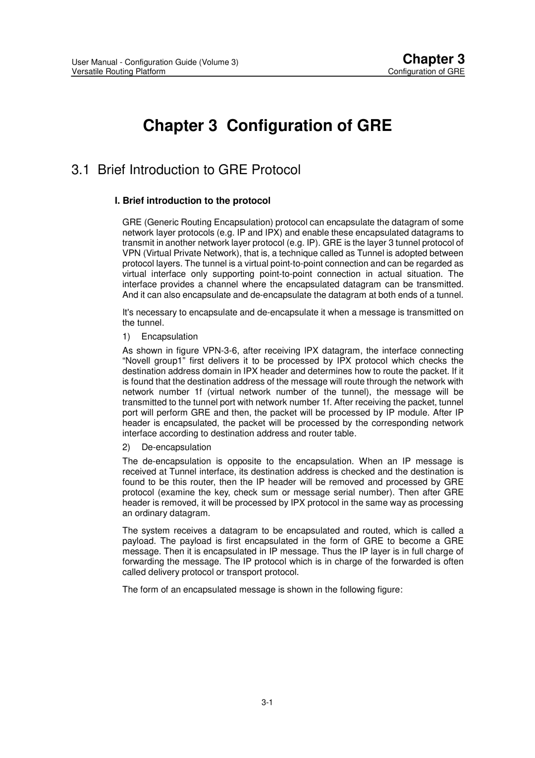 Huawei v200r001 user manual Configuration of GRE, Brief Introduction to GRE Protocol, Brief introduction to the protocol 