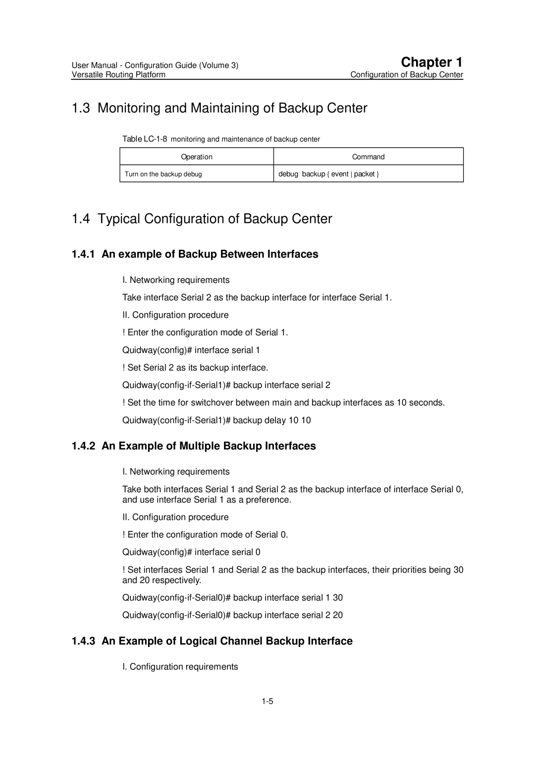 Huawei v200r001 user manual Monitoring and Maintaining of Backup Center, Typical Configuration of Backup Center 