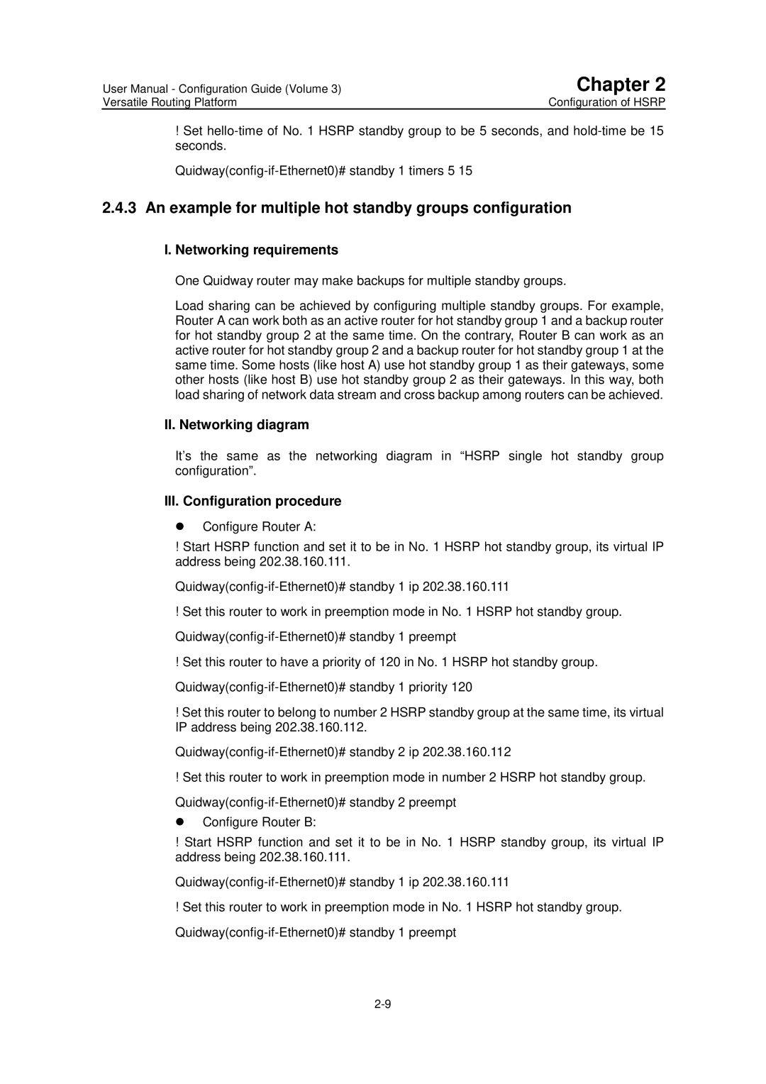 Huawei v200r001 user manual An example for multiple hot standby groups configuration 