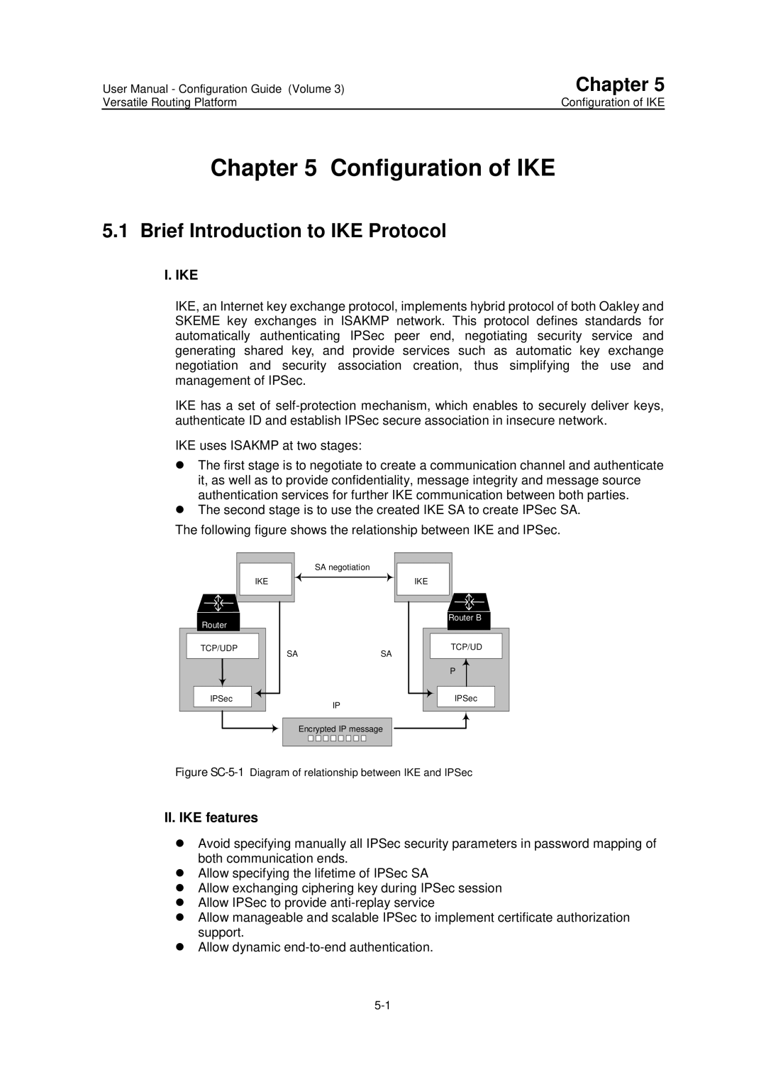 Huawei v200r001 user manual Configuration of IKE, II. IKE features 