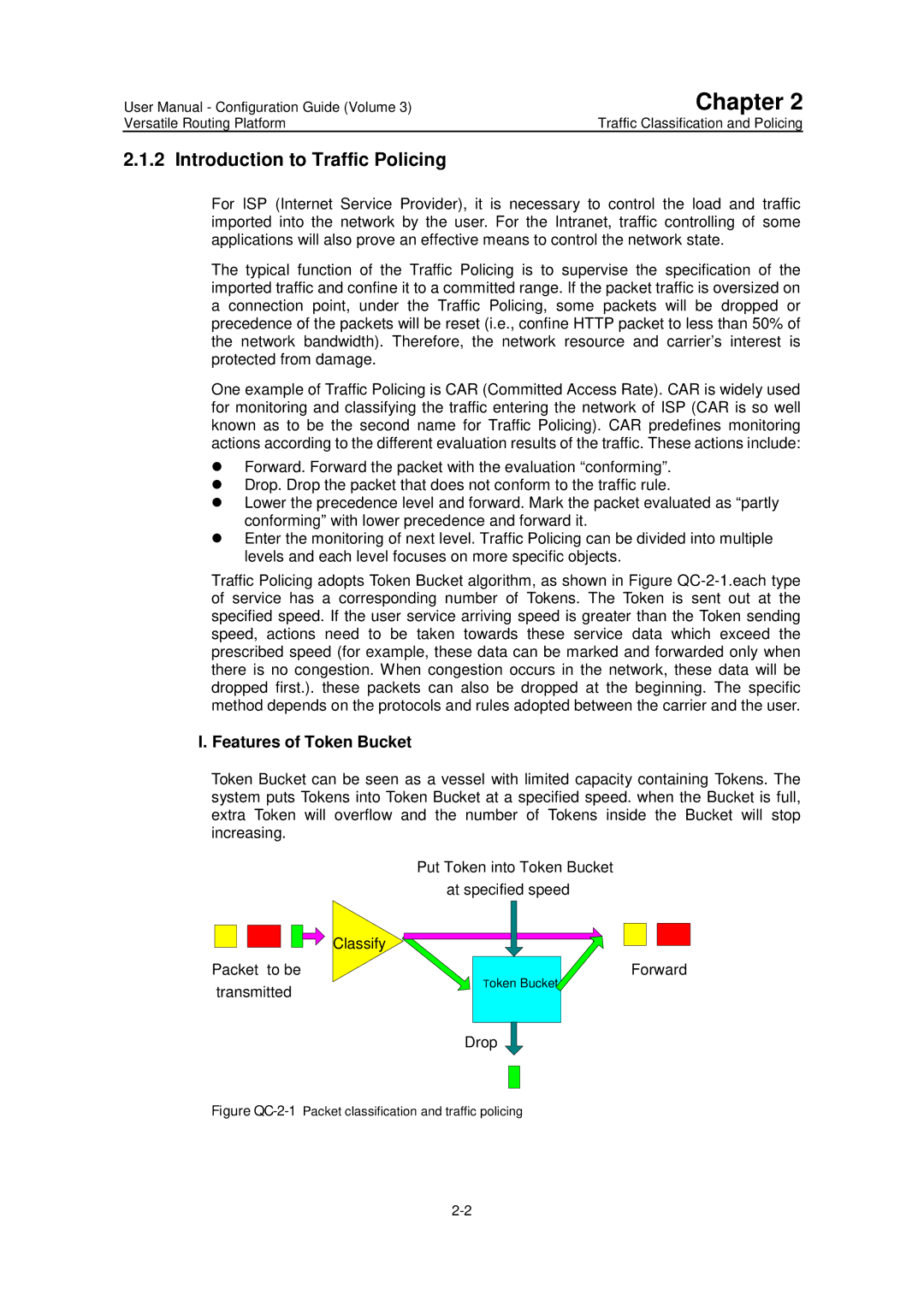 Huawei v200r001 user manual Introduction to Traffic Policing, Features of Token Bucket 