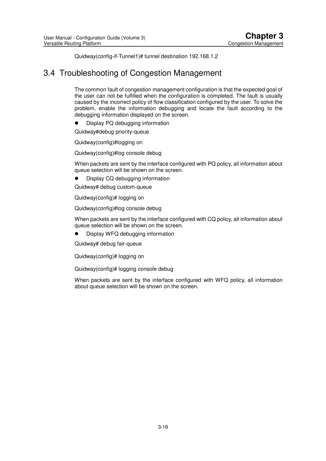 Huawei v200r001 user manual Troubleshooting of Congestion Management 