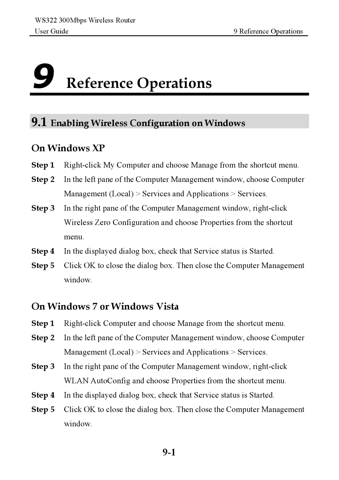 Huawei WS322 manual Reference Operations, On Windows 7 or Windows Vista 