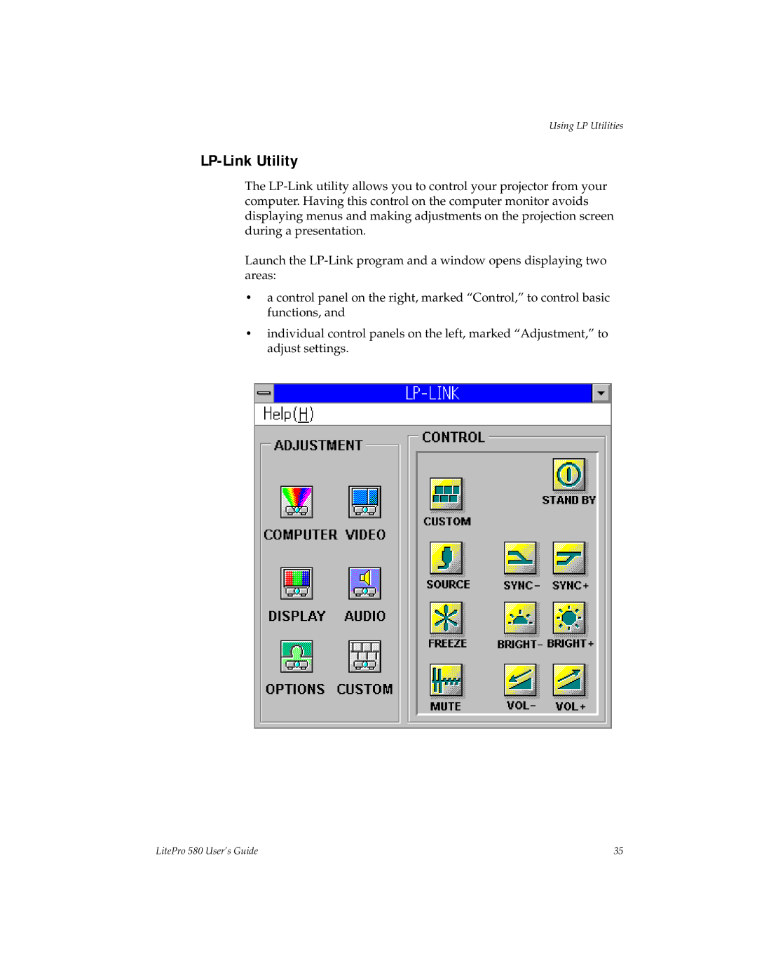 Hubbell 580 manual LP-Link Utility 