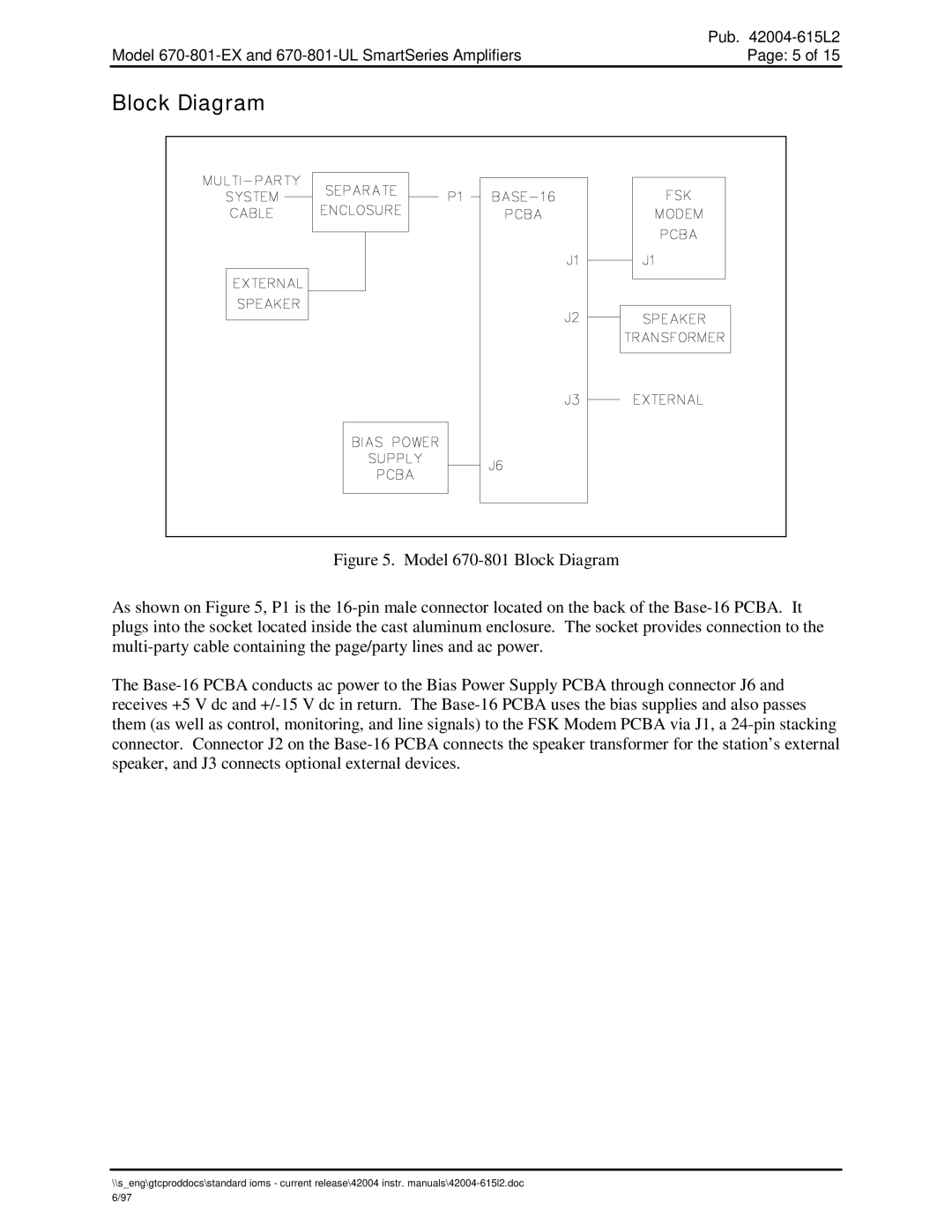 Hubbell 670-801-UL, 670-801-EX manual Block Diagram 