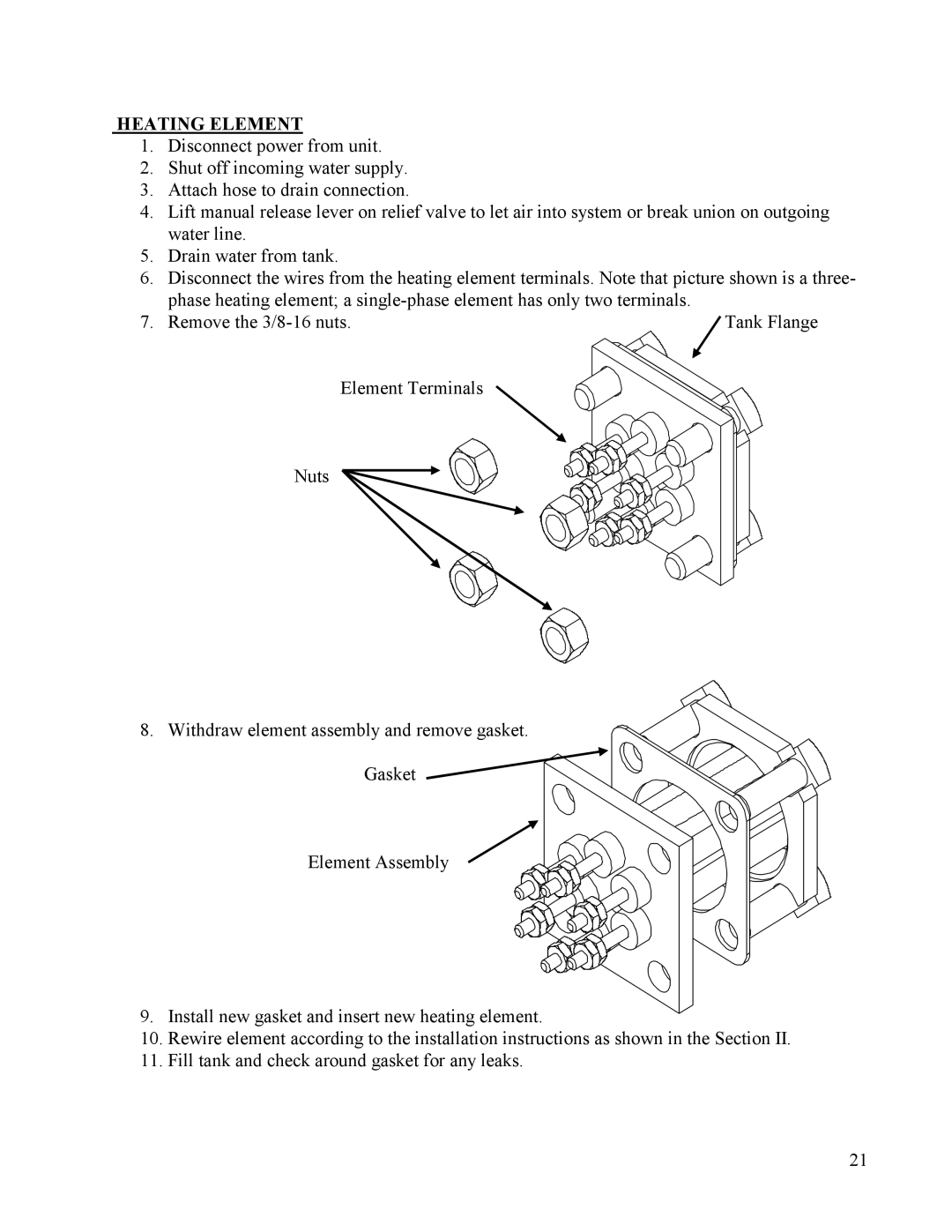 Hubbell Electric Heater Company A manual Heating Element 