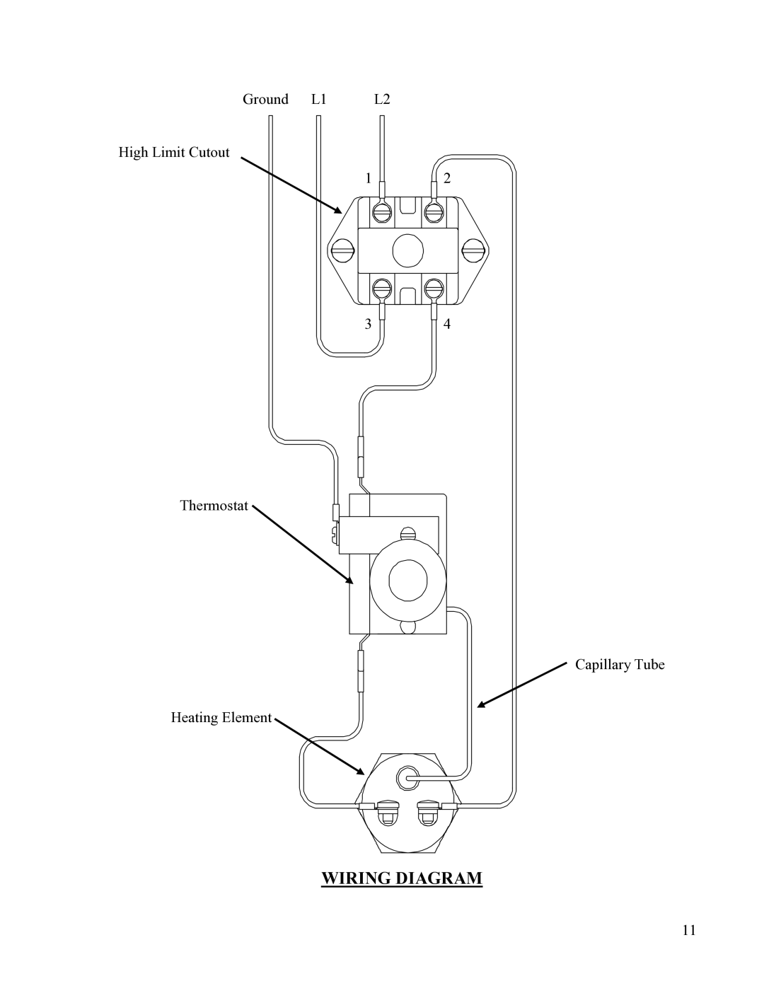 Hubbell Electric Heater Company CE110 manual Wiring Diagram 