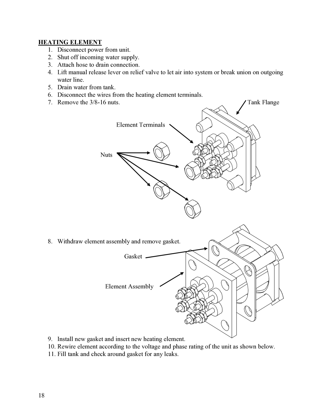 Hubbell Electric Heater Company D manual Heating Element 