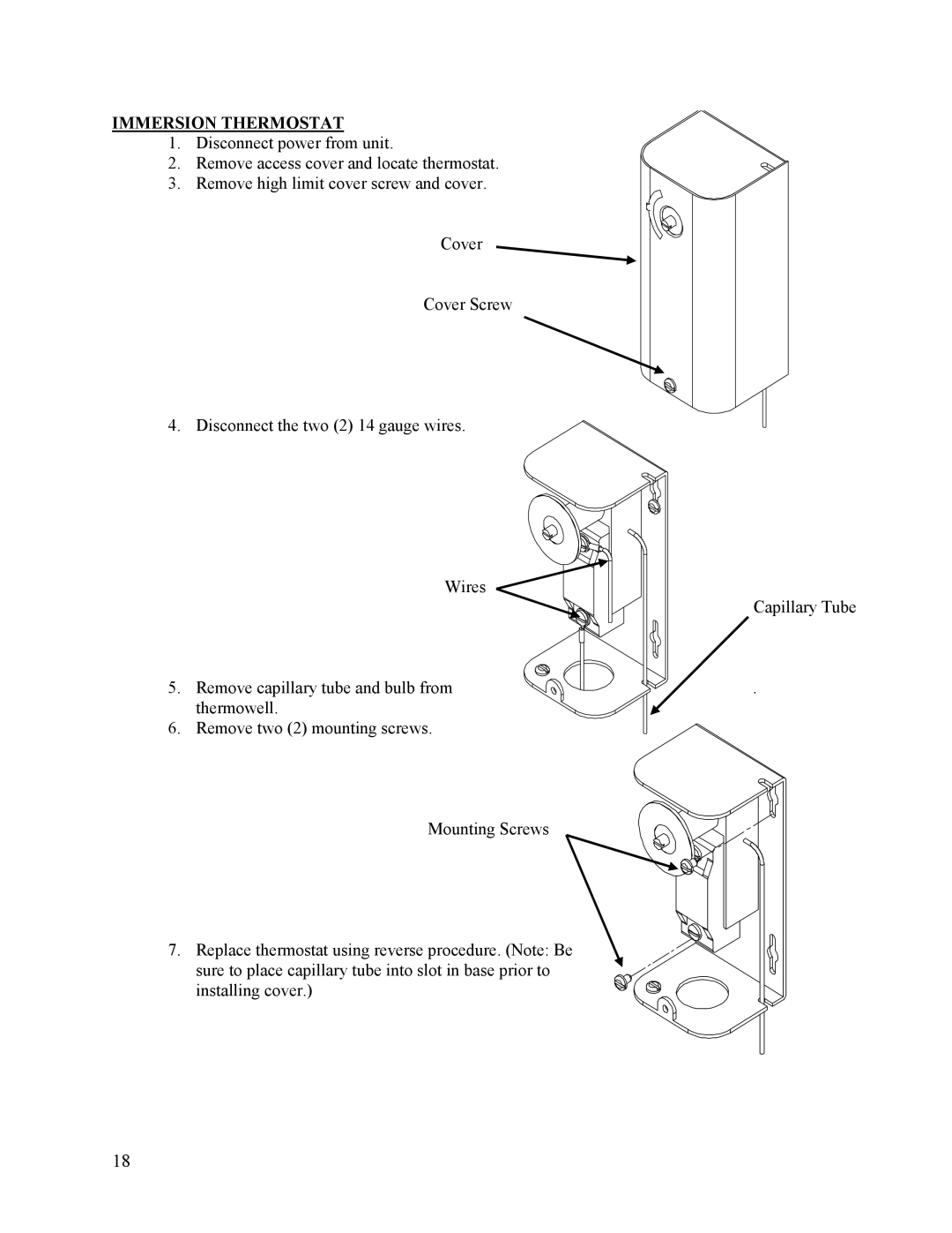 Hubbell Electric Heater Company EMV manual Immersion Thermostat 