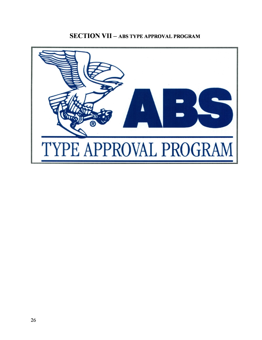 Hubbell Electric Heater Company ME manual Section Vii - Abs Type Approval Program 
