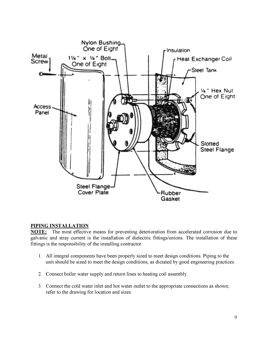 Hubbell Electric Heater Company T manual Piping Installation 