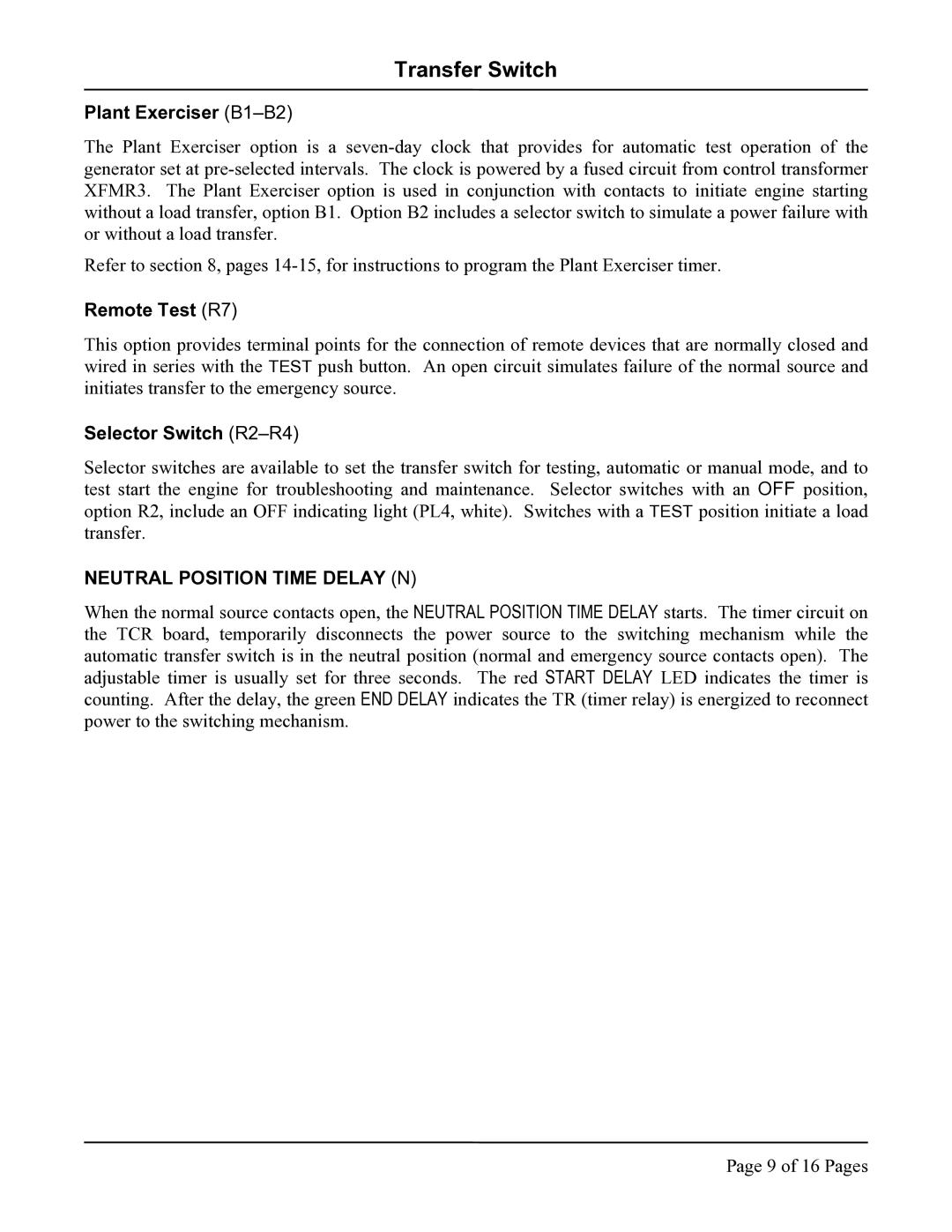 Hubbell LX-450, LX-440 instruction manual Plant Exerciser B1-B2, Remote Test R7, Selector Switch R2-R4 