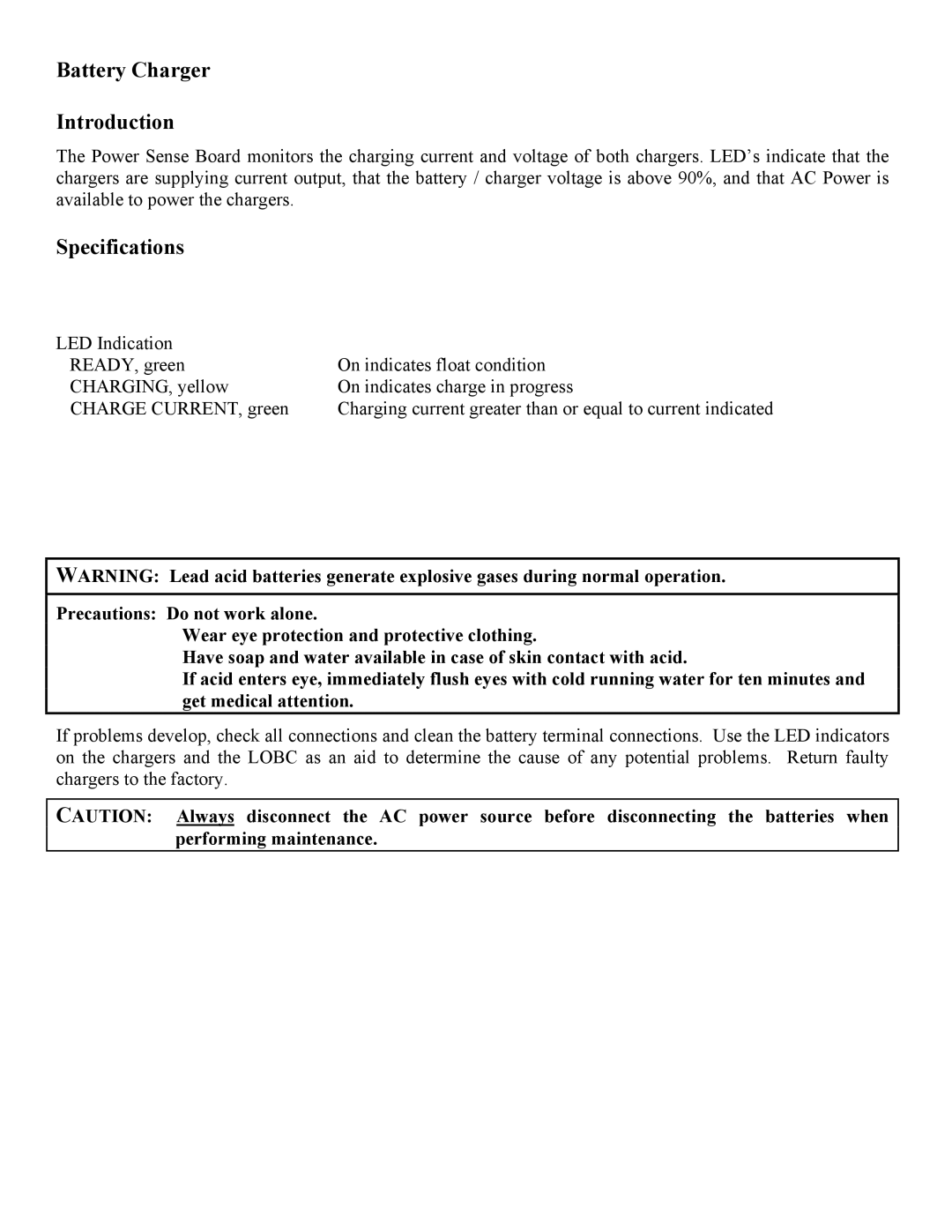 Hubbell LX3000 instruction manual Battery Charger Introduction, Specifications 