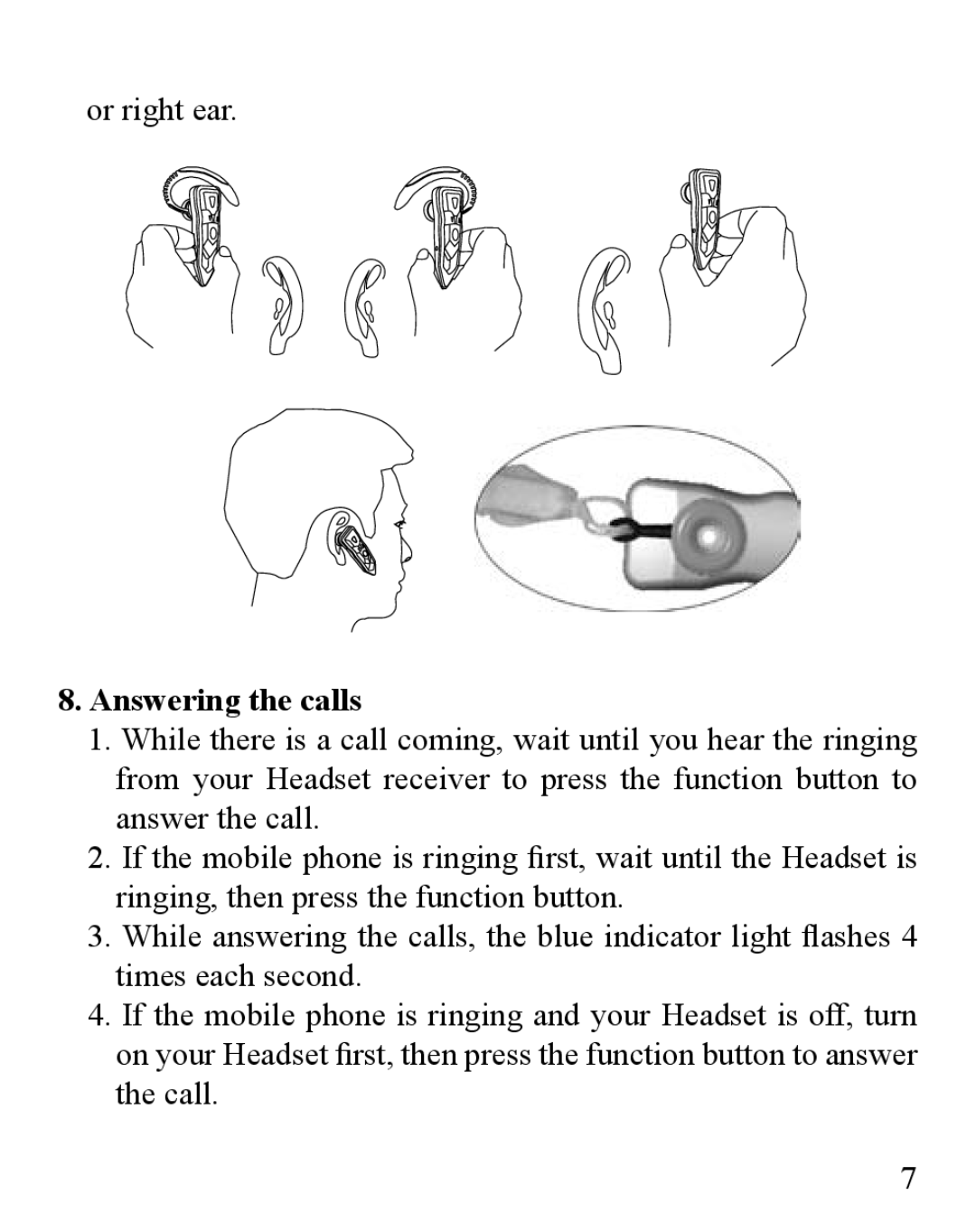 Huey Chiao HCB16 manual Answering the calls 