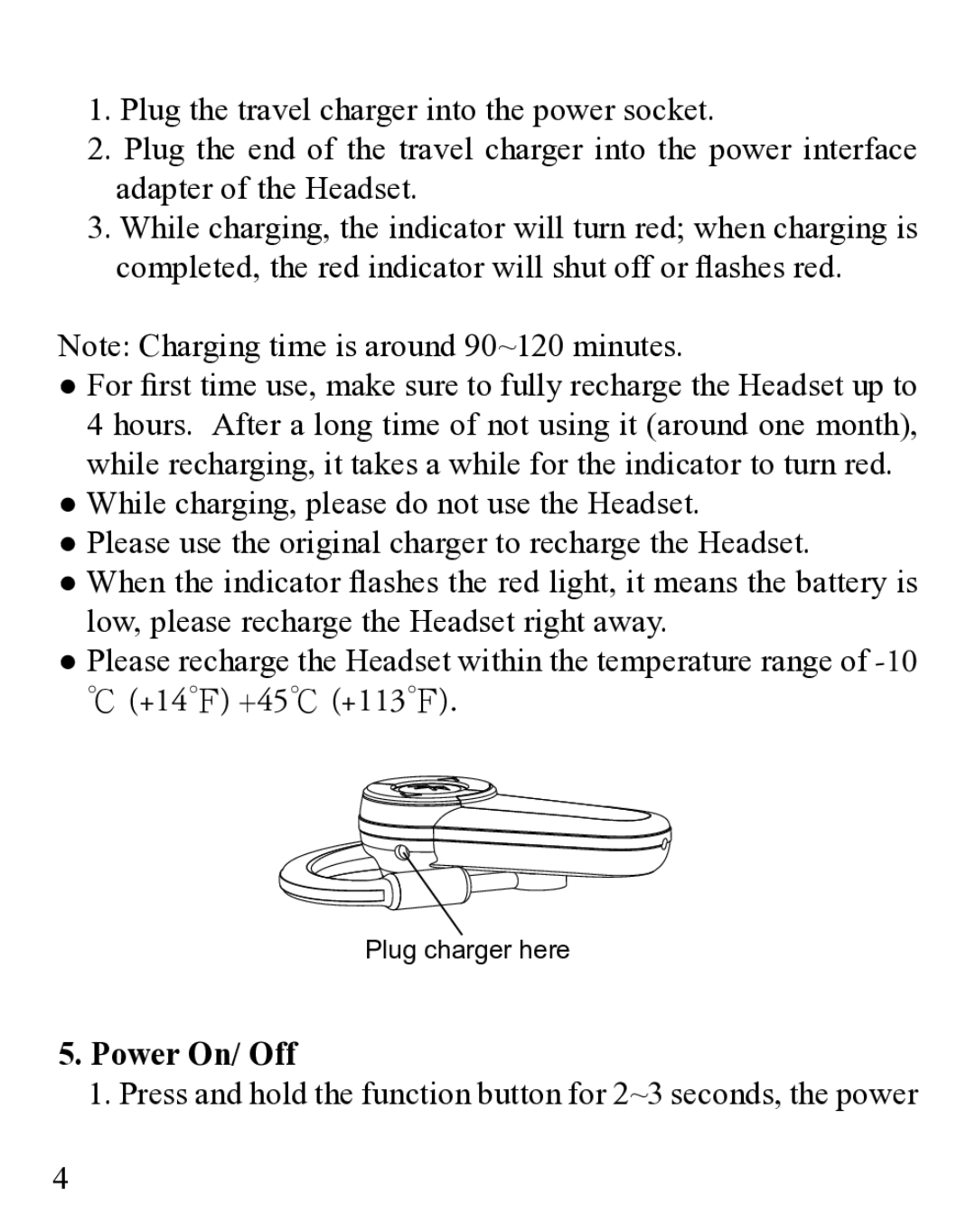 Huey Chiao HCB25 manual +14 +45 +113, Power On/ Off 