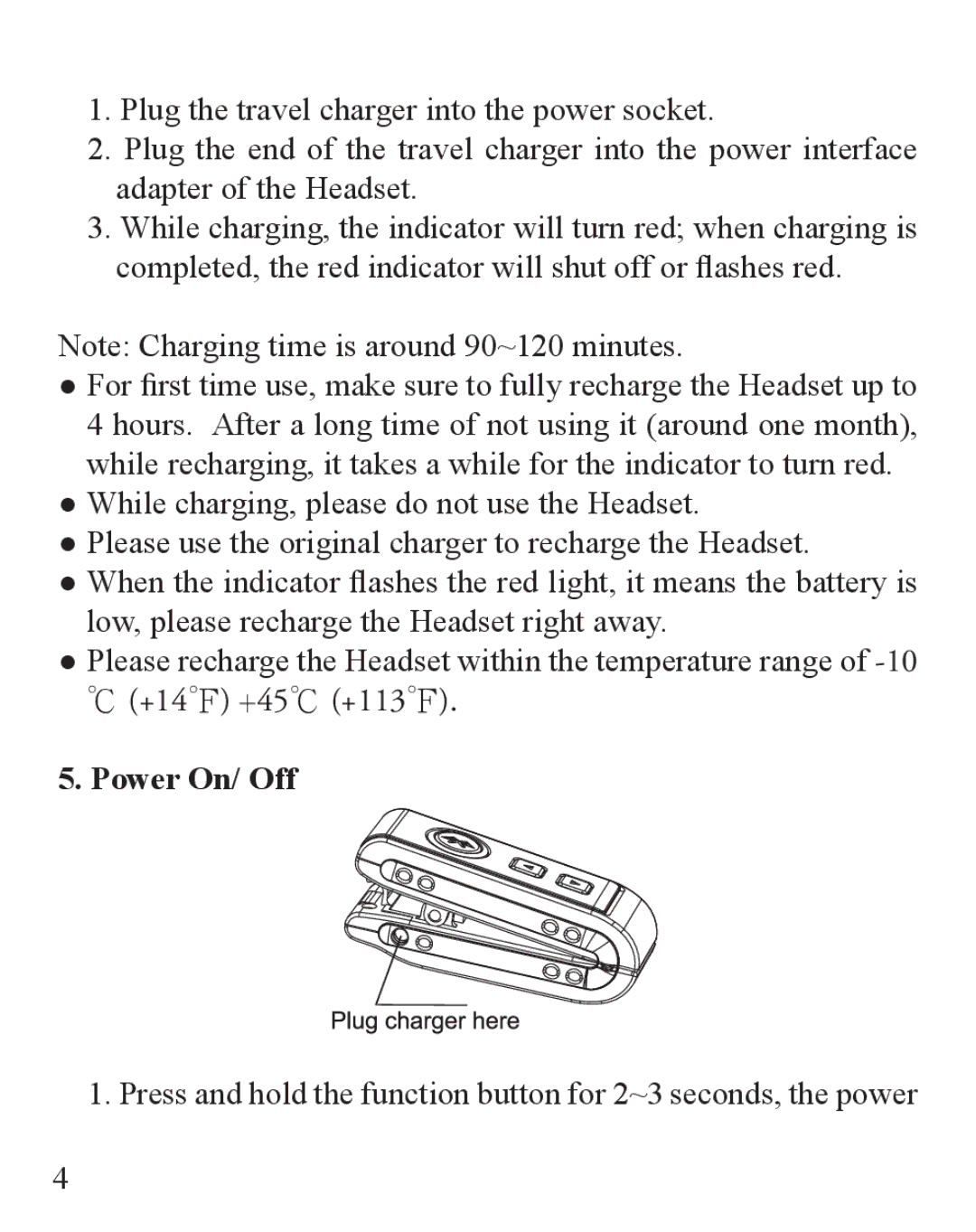 Huey Chiao HCB26 manual +14 +45 +113, Power On/ Off 