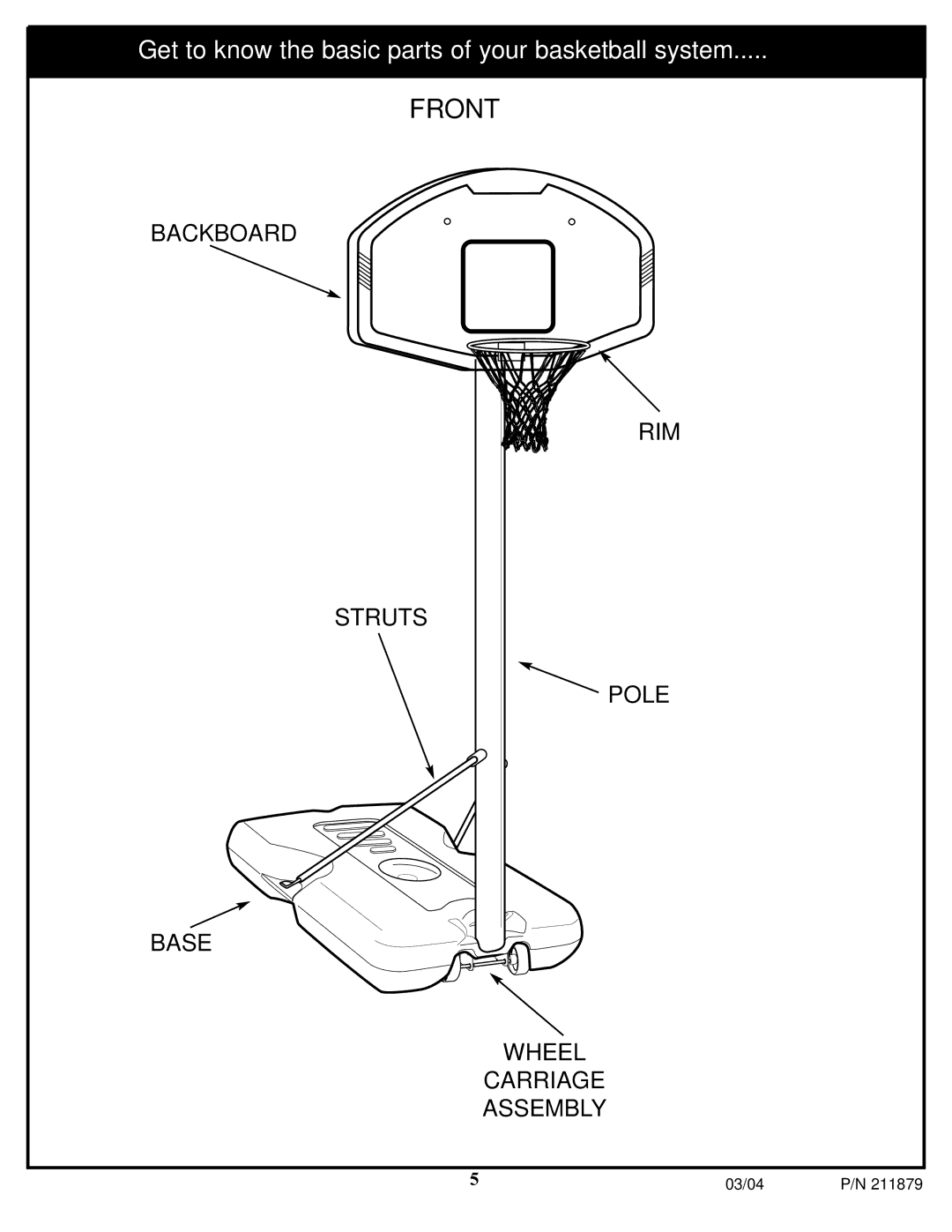 Huffy 1000 manual Front 