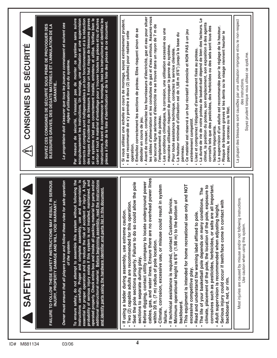 Huffy 1000MXP manual Safety Instructions 