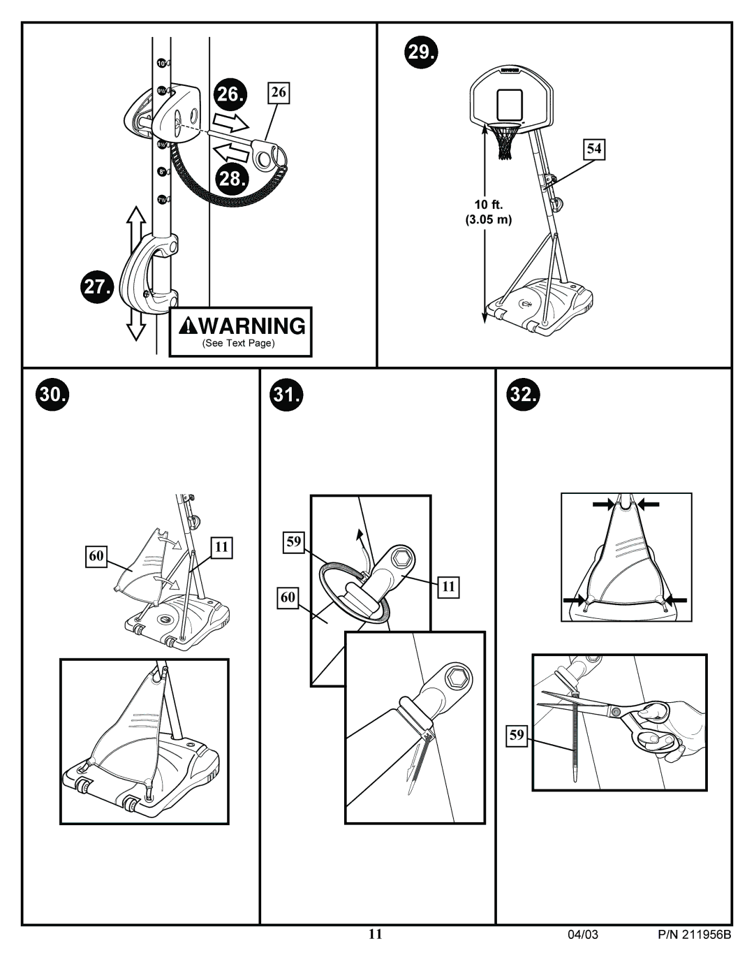 Huffy 104/03P/N211956B manual 10 ft 05 m 