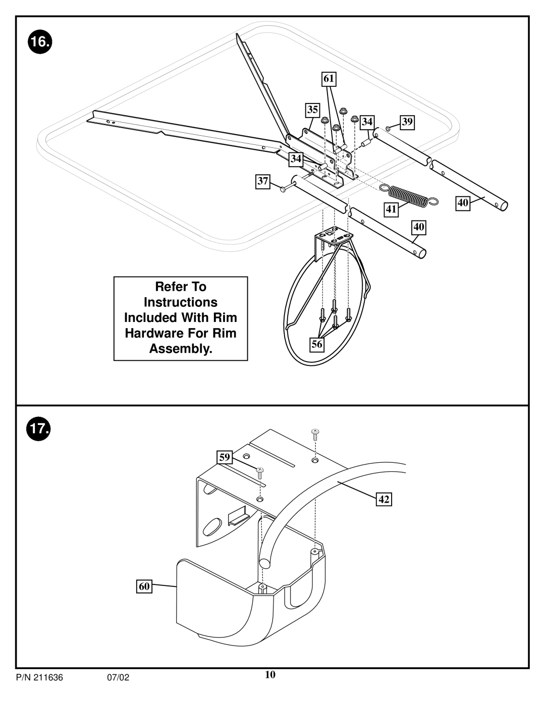 Huffy 110-816R019 manual Instructions Included With Rim Hardware For Rim 