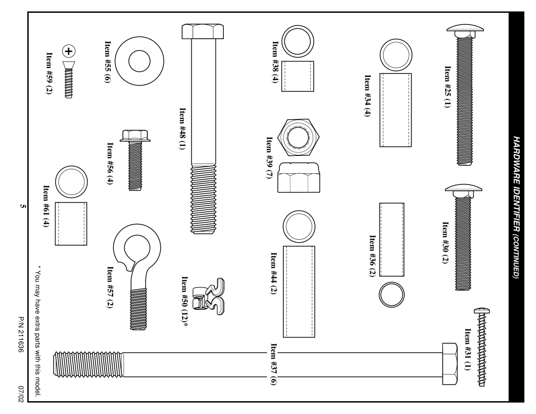 Huffy 110-816R019 manual You may have extra parts with this model 